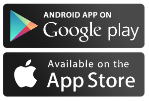 App Store and Google Play icons